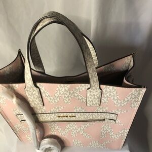 Michael Kors Pink and Gray Women's Tote Bag